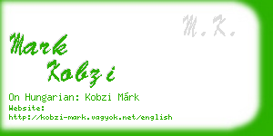 mark kobzi business card