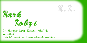 mark kobzi business card